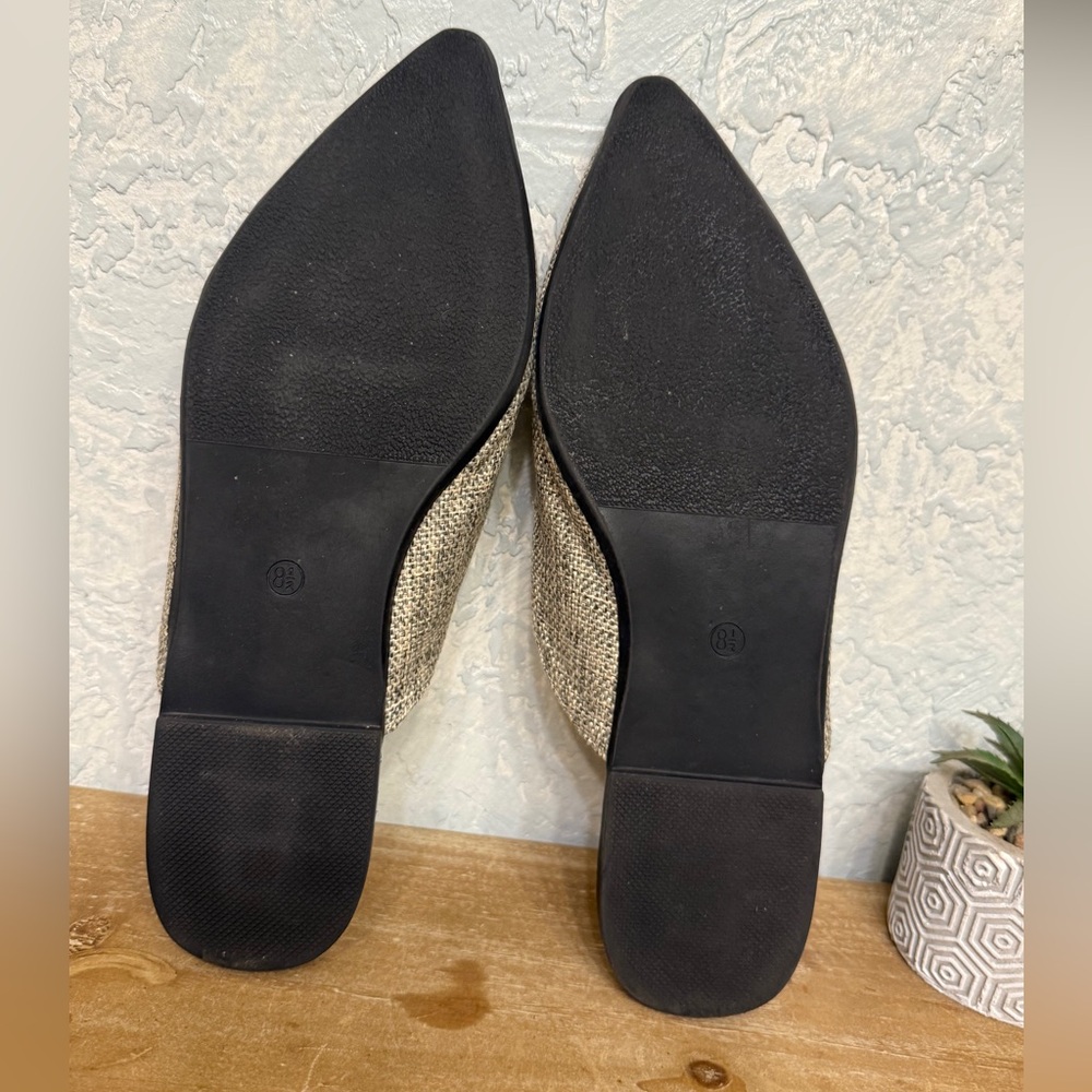 Women's  Tilocow  Gray Burlap Slip-On Flats/mule shoes Sz 8.5 - Picture 6 of 8